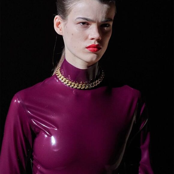 SAINT LAURENT TWO-TONE CHAIN NECKLACE IN METAL - Picture 8 of 8